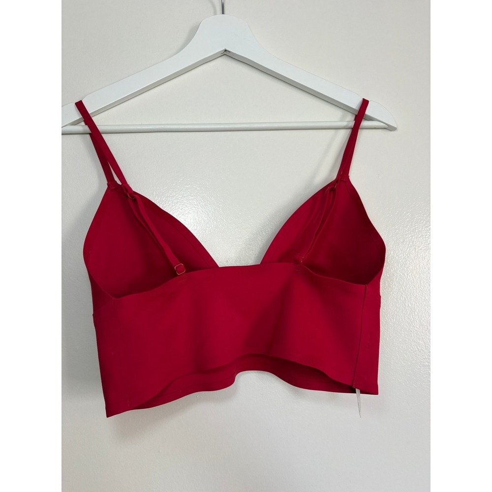 Free People Sage Longline Bralette Small Cayenne Red Intimately V-Neck Crop Top - Picture 5 of 7